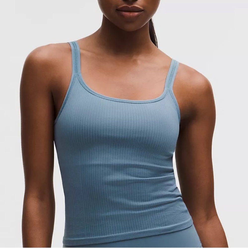 lululemon athletica Ribbed Tank Top in Dusty Blue